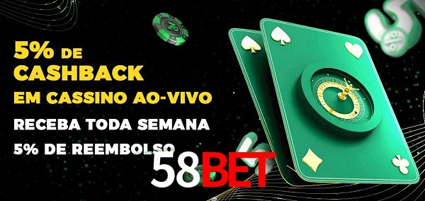 Promoções do cassino ao Vivo 58bet